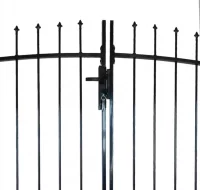 Puerta doble para valla con puntas de lanza 400x24