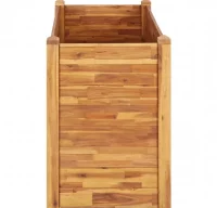 Jardinera de madera maciza de acacia 110x60x84 cm