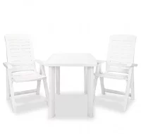 Set de mesa y sillas bistró de jardín 3 piezas plá