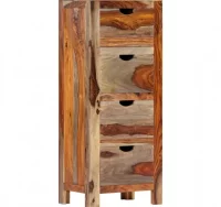 Cajonera de madera maciza de sheesham 40x30x100 cm