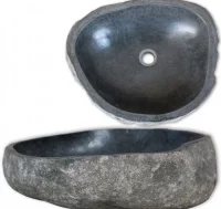 Lavabo de piedra natural ovalado 38-45 cm