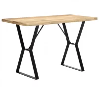 Mesa de comedor 120x60x76 cm madera maciza de mang