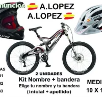 Kit pegatinavinilo nombre y bandera bike