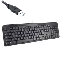 Teclado con cable usb económico q-connect negro