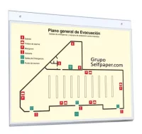 Placa tipo metacrilato pared din a4 horizontal 2 t