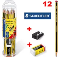 Pack ahorro 12 lápices staedtler + goma + sacapunt