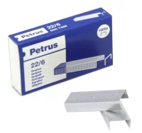 Grapas petrus № 22/6 galvanizada, plateada caja 10