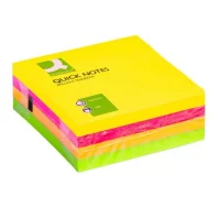 Notas adhesivas q-connect, taco 320 hojas fluor ne