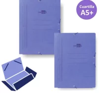 Carpeta azul con gomas cuartilla 4ş - con solapas 