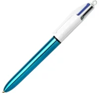 Bolígrafo bic 4 colores shine azul metalizado 9498