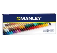 Manley caja 50 colores, ceras blandas mnc00088