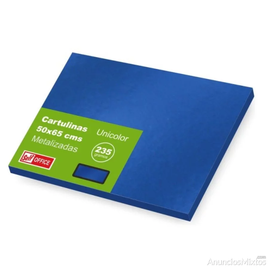 Cartulinas metalizadas azules grandes 50x65 - 1543