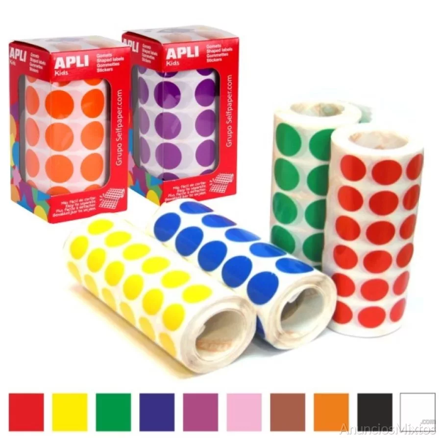 Gomets apli 4860, circulos adhesivos 20 mm azules