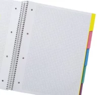 Libreta block con separadores oxford black & colou