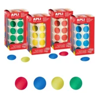 Gomets, circulos colores metalizados 20 mm, rollo 