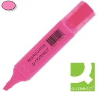 Rotulador fluorescente económico q-connect rosa kf