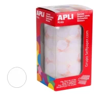 Gomets apli 11904 círculos 15mm adhesivos, blancos