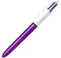 Bic 4 colores shine, cuerpo color violeta metaliza