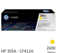 Hp ce412a, hp 305a, toner original amarillo