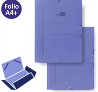 Carpeta azul con gomas - folio - con solapas - lid