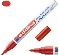 Rotulador permanente opaco edding 751 rojo
