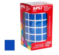 Apli 12476, gomets cuadrados 15 mm autoadhesivos, 
