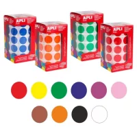 Gomets apli 4861,circulos adhesivos 20mm unicolor