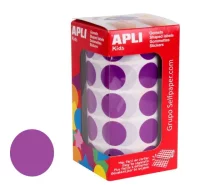 Gomets apli 11490, circulos adhesivos 20 mm lilas,