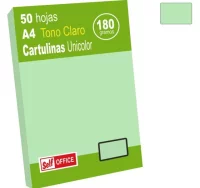 Cartulinas din a4 folio verde claro pistacho 50 hj