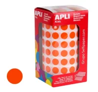 Gomets apli 11477, rollo circulos 10.5 mm naranja 
