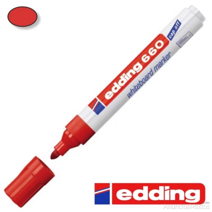 Rotulador pizarra edding 660-002 rojo