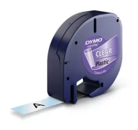 Cinta dymo letratag plastico transparente 12267