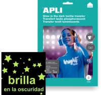 Papel transfer fluorescente neon - brilla en la os