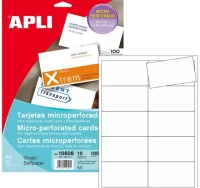 Tarjetas visita apli 10608 precortada 200 gr, para