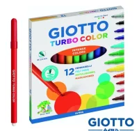 Rotuladores giotto turbocolor caja 12 colores lava