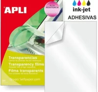 Transparencias adhesivas impresoras inkjet pte.10 