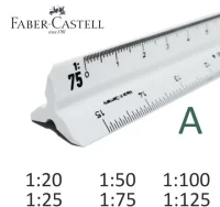 Escalimetro faber 155-a escalas 1:20, 1:25, 1:50, 