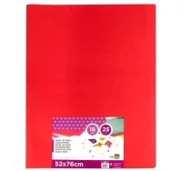 Mano 25 hojas papel de seda rojo 52x76 liderpapel 