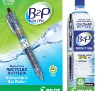 Pilot b2p gel bottle 2 pen begreen, bolígrafo rojo