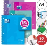 Libretas oxford, blocks 120 hojas 50% gratis color