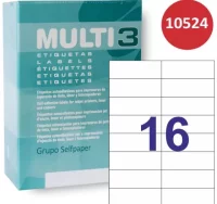 Etiquetas multi3 10524, 105x37mm, 500 hjs, corr. a