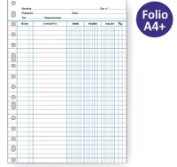 Recambio multifin 3005 folio, a4, anillas cuentas 