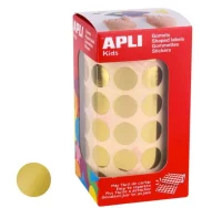 Gomets apli 11629 circulos 15mm dorados metalizado