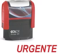 Sello cuńo automatico texto urgente tinta rojo urg