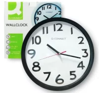 Reloj de pared oficina 34 cms extra grande negro