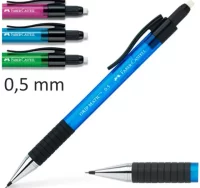 Portaminas faber grip-matic 0.5 mm colores trasluc