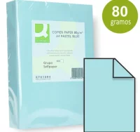 Papel din a4 color azul clarito celeste, 80 gramos