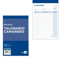 Talonario camareros bolsillo sin copia, 100 hojas 