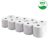 Rollos de papel térmico 60x55x12, sin bpa, registr