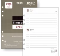 Recambio agenda finocam r1097 2 dias pagina 2019
